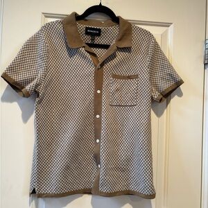 Bonobos Tan and White Casual Button Down Shirt